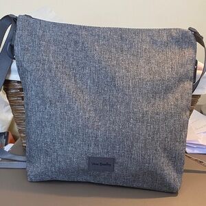 Vera Bradley Gray Reactive Hipster Textured Crossbody Messenger Bag